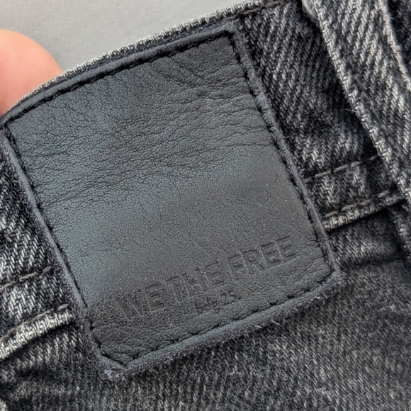 FREE PEOPLE Landry Wide Leg Flare Jeans Black 30 - Picture 10 of 12